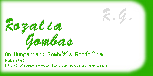 rozalia gombas business card
